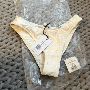 NWT weworewhat off white eyelet scoop swimsuit bottoms